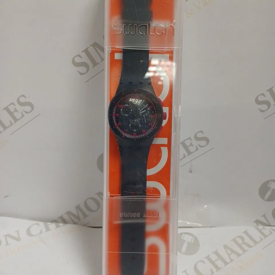 SWATCH BLUE/PINK WATCH WITH RUBBER STRAP