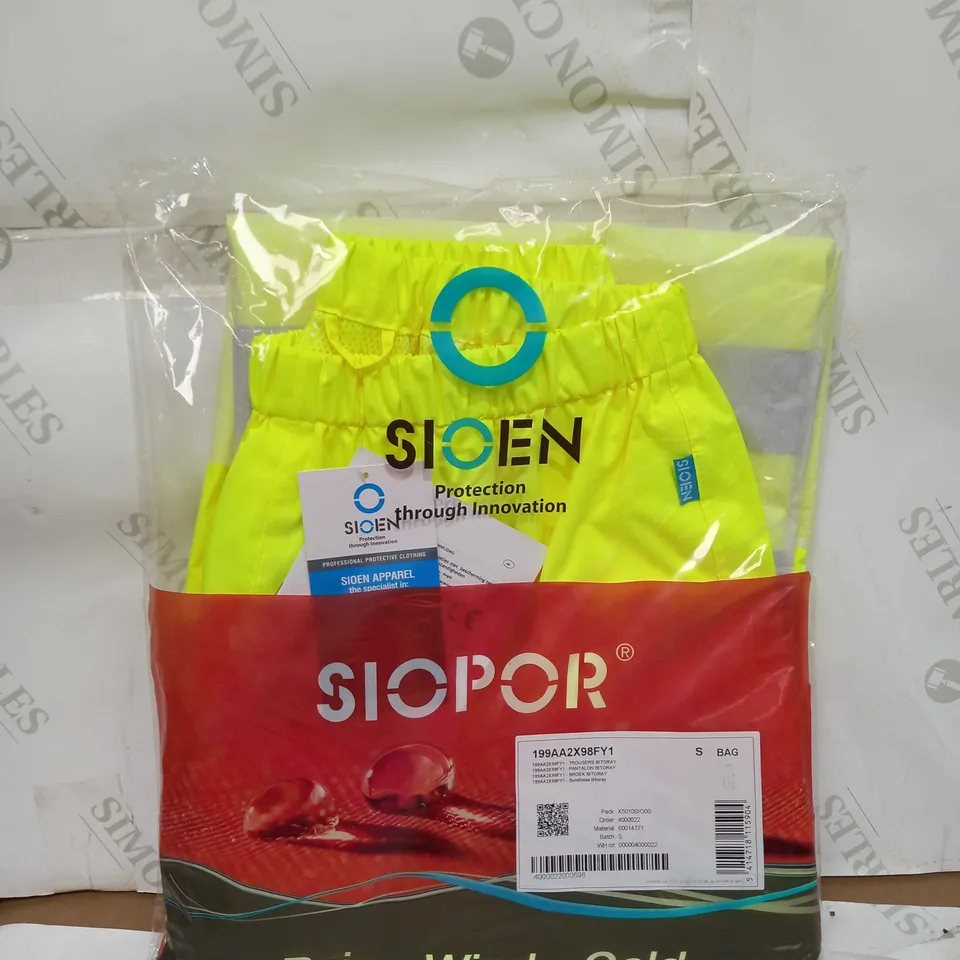 BRAND NEW SIOEN YELLOW BITORAY TROUSERS - SIZE S