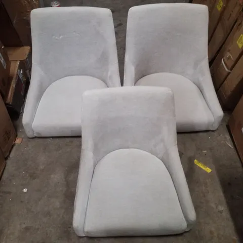 BOXED SET OF 3 JULIANA CHAMPAGNE DINING CHAIRS (NO LEGS)