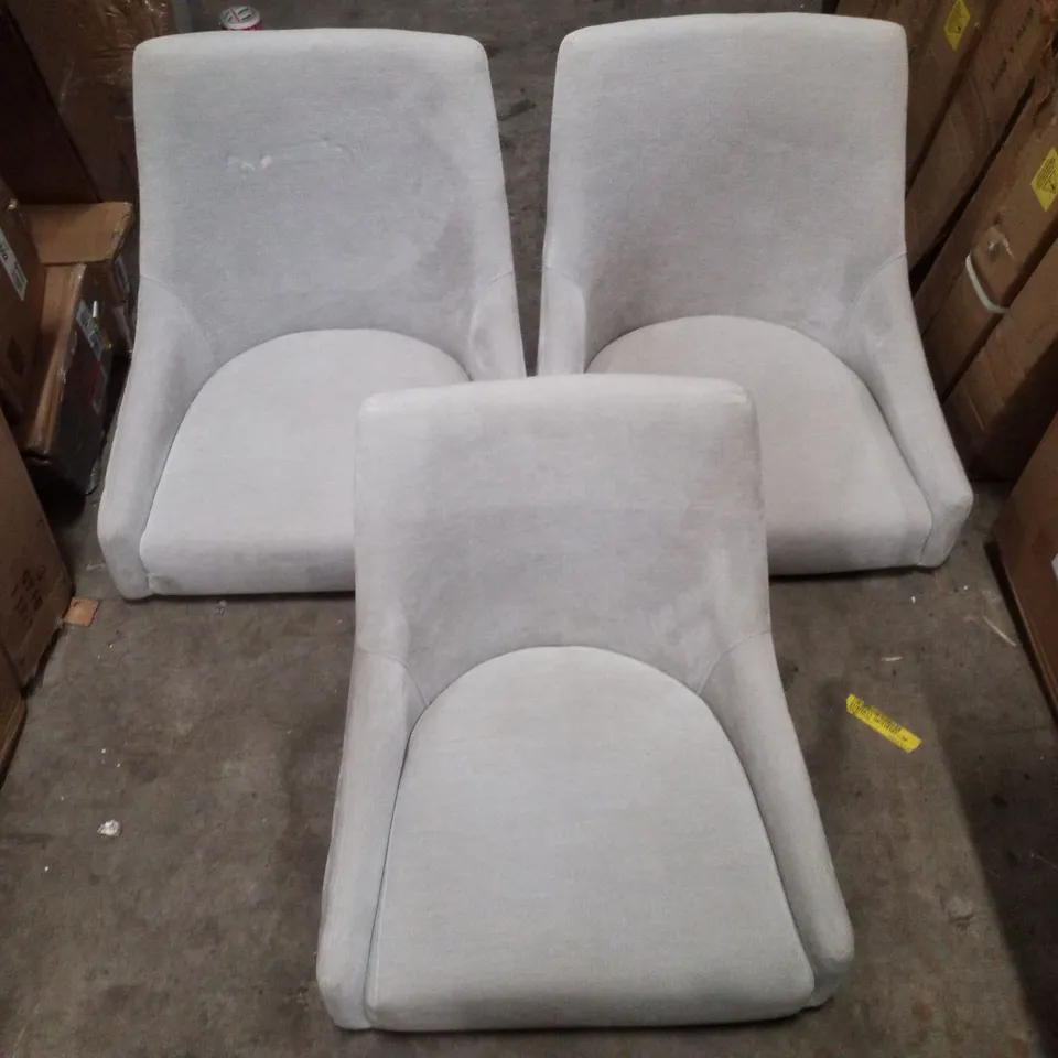 BOXED SET OF 3 JULIANA CHAMPAGNE DINING CHAIRS (NO LEGS)