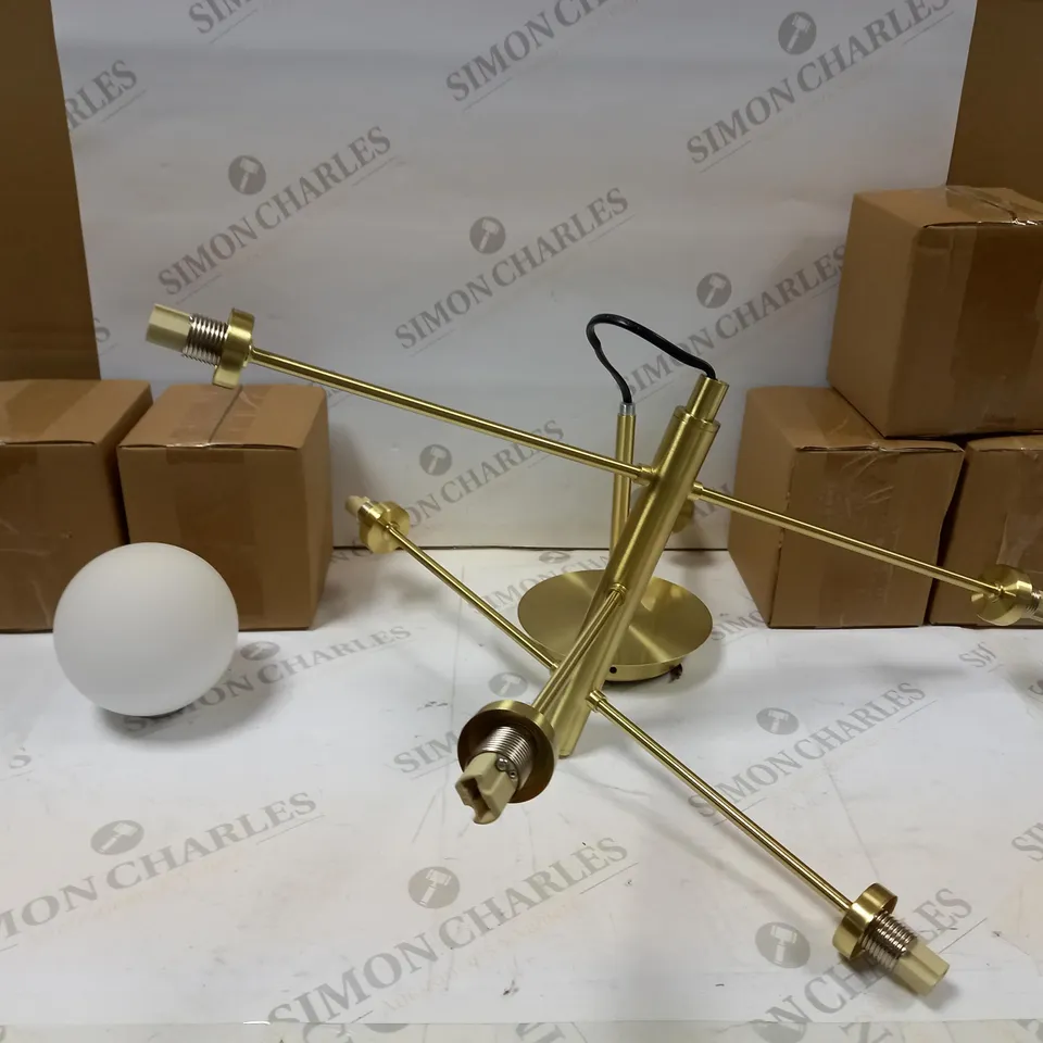 PARITY 6 LIGHT CEILING LIGHT - BRASS FINISH 