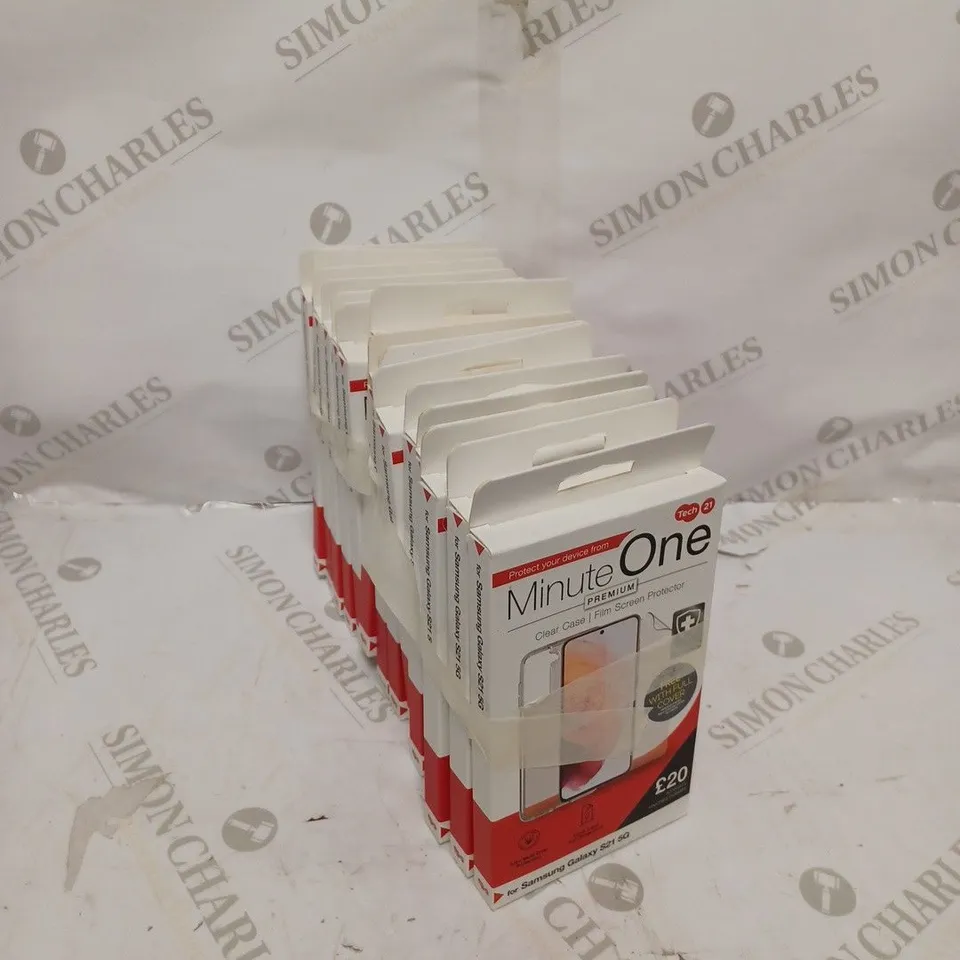 LOT OF 15 MINUTE ONE CLEAR CASE & SCREEN PROTECTOR KITS FOR SAMSUNG GALAXY S21+5G