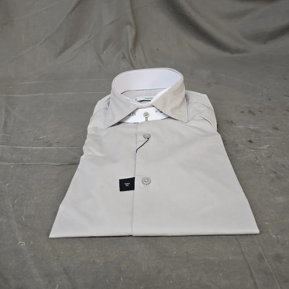 MANGO MNG MEN'S SHIRT – SLIM FIT, GREY. XS