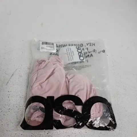 ASOS DESIGN CO-ORD TOP – PINK, UK SIZE S (ORIGINAL: S) – ASYMMETRICAL TOP WITH HARDWARE DETAIL