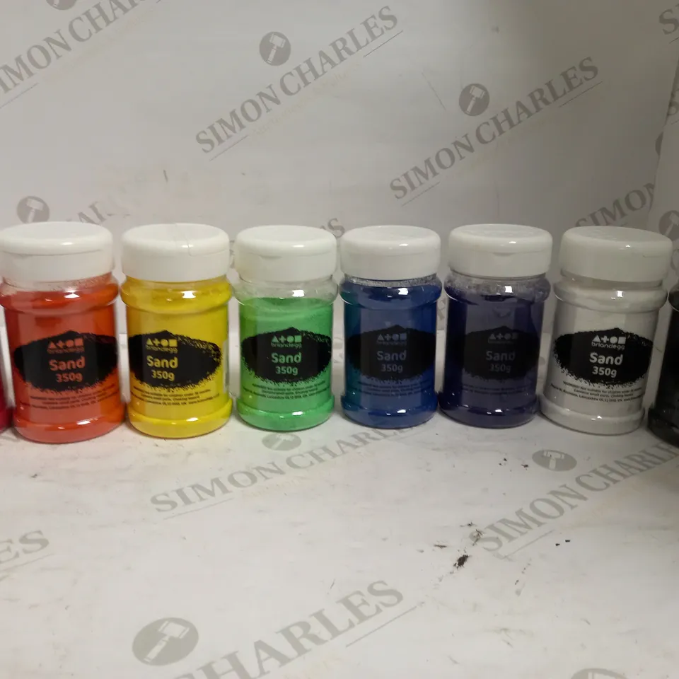SET OF 8 BRIAN CLEGG COLOURED SAND (8 X 350G)