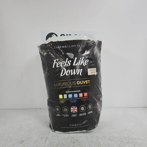 LINENS LMITED FEELS LIKE DOWN SUPER KING 10.5 TOG DUVET
