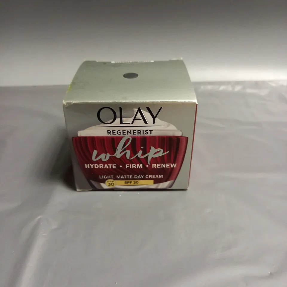 BOXED AND SEALED OLAY REGENERIST WHIP MATTE DAY CREAM SPF 30 50ML