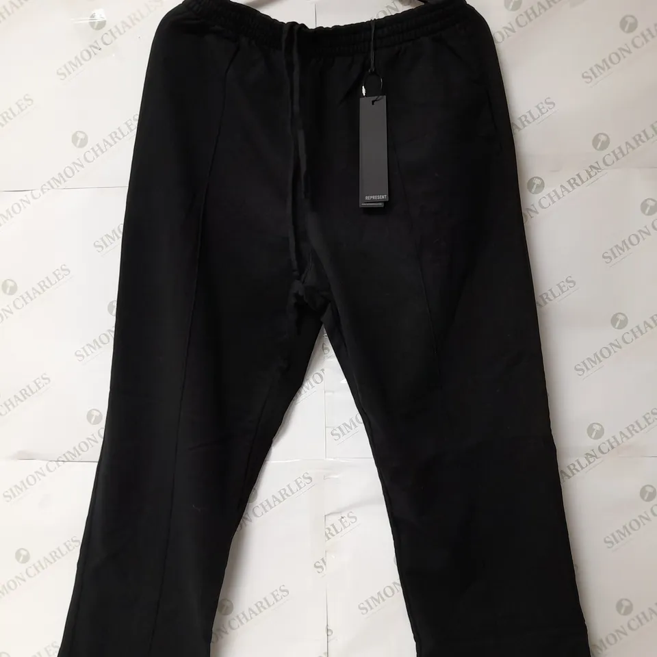 REPRESENT INITIAL JERSEY SWEATPANTS IN JET BLACK SIZE XL