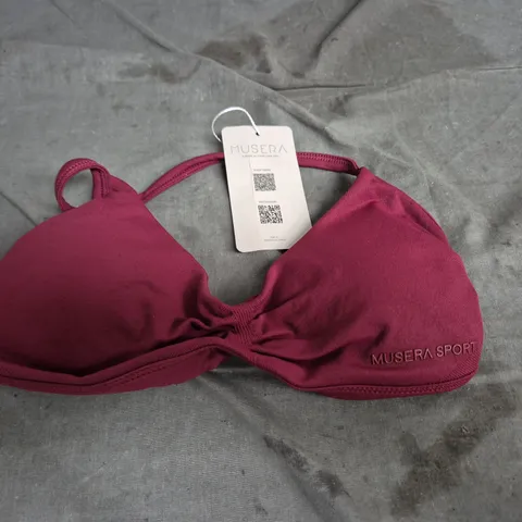 MUSERA SPORTS BRA SIZE SMALL - BURGUNDY, 