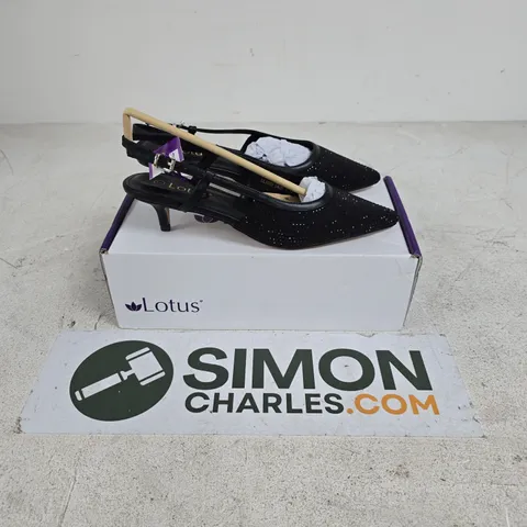 BOXED PAIR OF LOTUS BEXLEY HEELS IN BLACK - UK 7