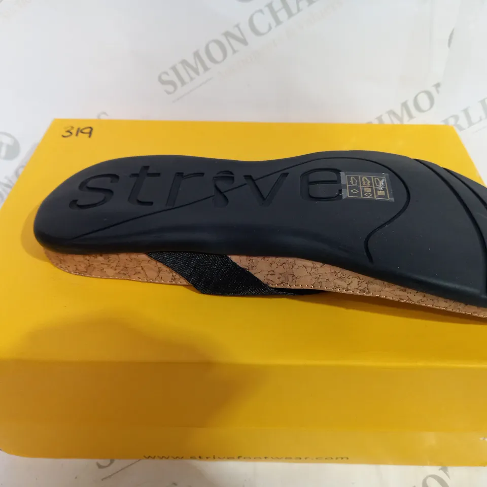 STRIVE BLACK PLATFORM SANDAL - SIZE 7