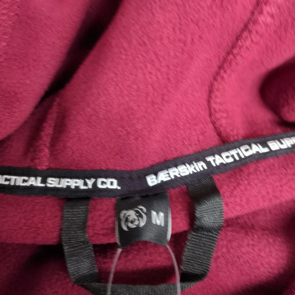 BEARSKIN TACTICAL SUPPLY CO. FLEECE JACKET – BURGUNDY , SIZE M