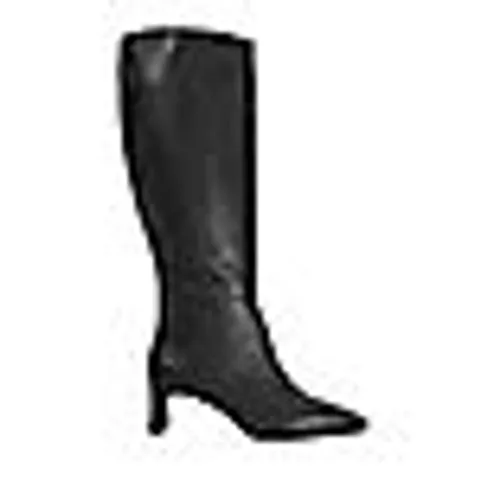 DUNE LONDON SCOOP LEATHER KNEE HIGH BOOT BLACK