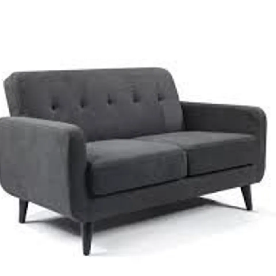 BOXED EVERYDAY OSLO FABRIC 2-SEATER SOFA - SLATE - COLLECTION ONLY