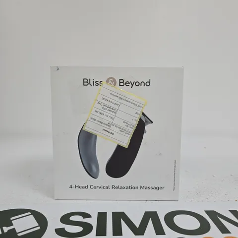 BLISS & BEYOND 4-HEAD CERVICAL RELAXATION MASSAGER – BOXED