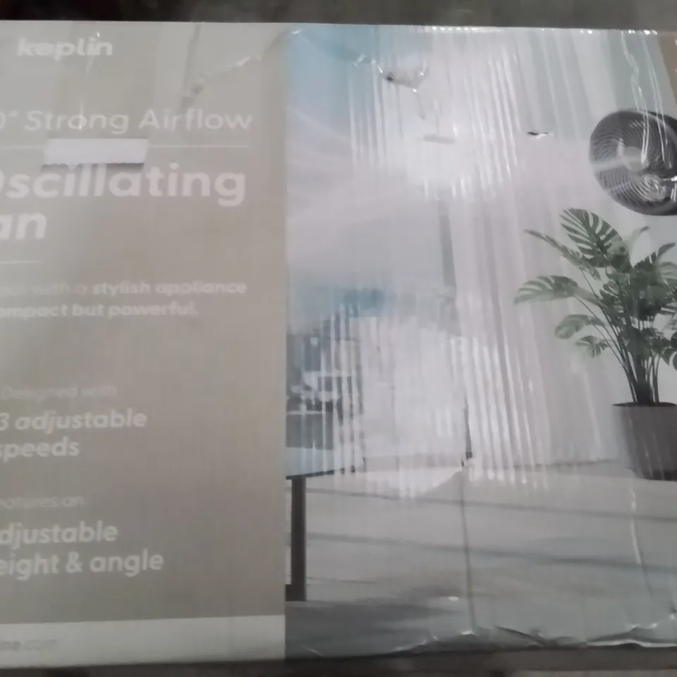 BOXED KEPLIN 10" BLACK OSCILLATING FAN