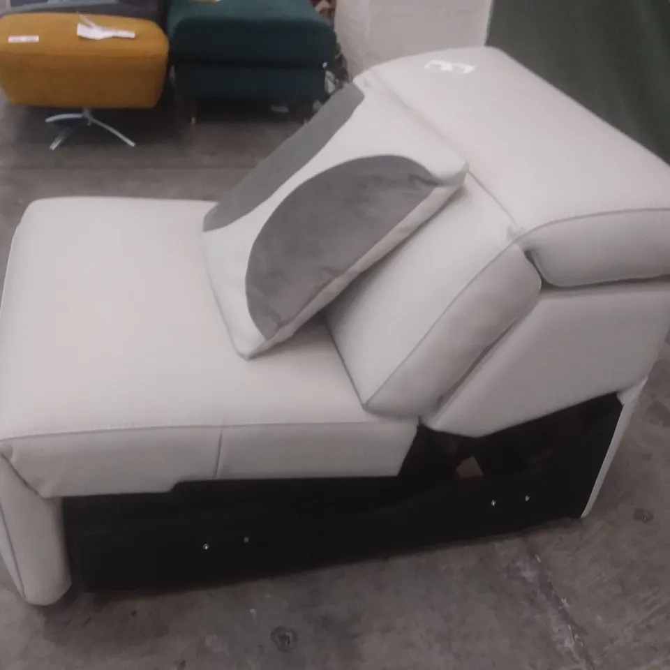 QUALITY ITALIAN DESIGNER RECLINER SOFA SECTION EGG SHELL WHITE LEATHER