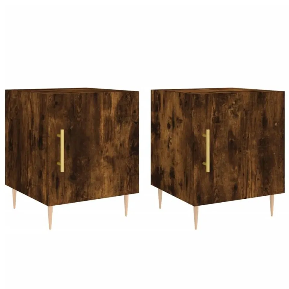 BOXED BOUZOV IRON BEDSIDE TABLE (SET OF 2)