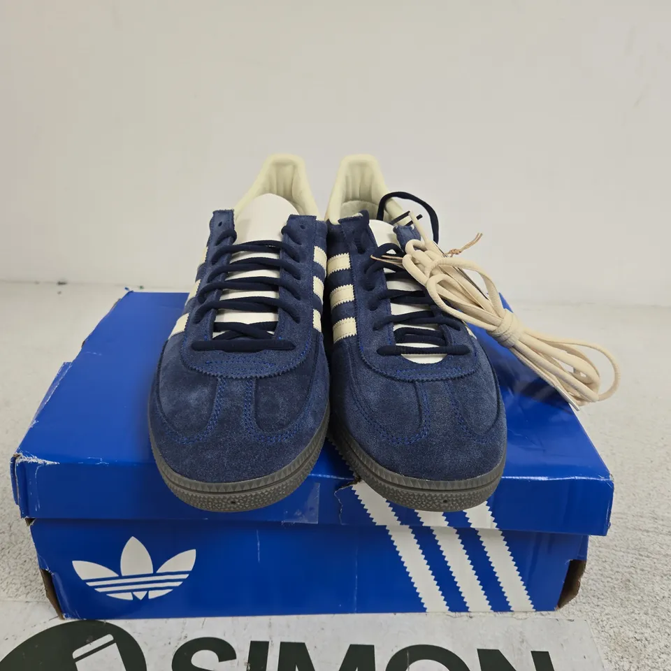 BOXEDPAIR OF ADIDAS HANDBALL SPEZIAL TRAINERS – NAVY SUEDE, UK 11