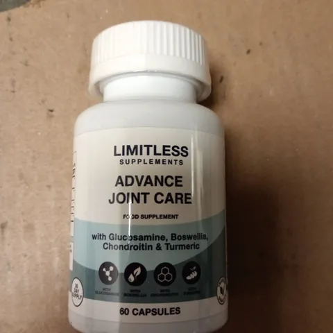 LIMITLESS ADVANCE JOINT CARE – FOOD SUPPLEMENT, 60 CAPSULES (GLUCOSAMINE, BOSWELLIA, CHONDROITIN & TURMERIC)