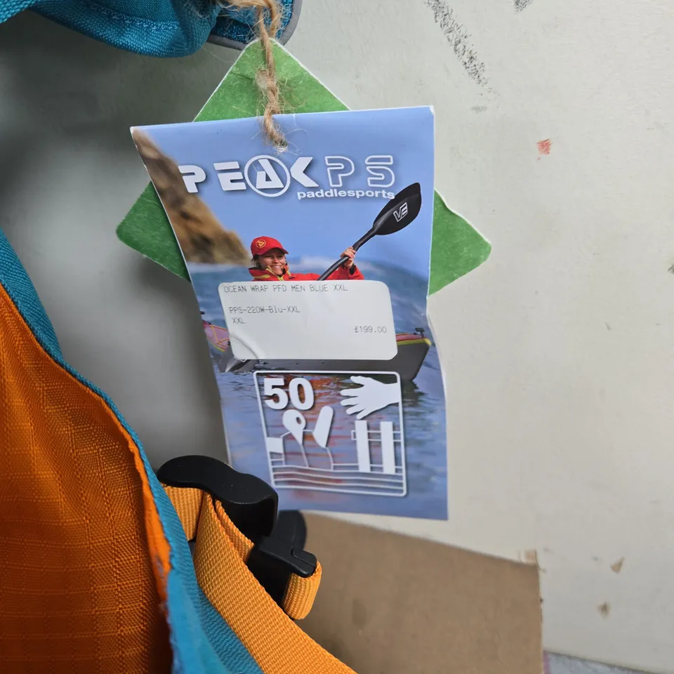 PEAK P5 OCEAN WRAP PFD – MEN’S BLUE XXL (LIFE JACKET)