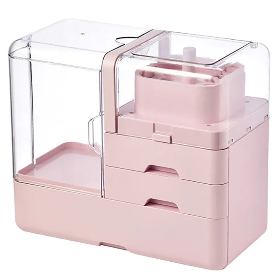 BOXED BAELEY MAKE-UP STORAGE BOX - PINK