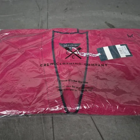 CREW CLOTHING COMPANY POCKET CARDIGAN – CHERRY, UK SIZE 10