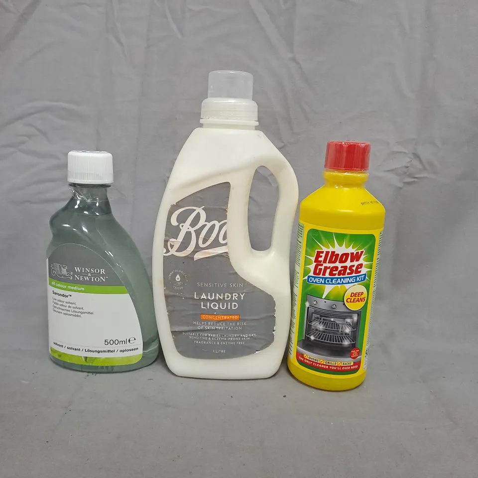 APPROXIMATELY 10 ASSORTED HOUSEHOLD ITEMS TO INCLUDE ELBOW GREASE, LAUNDRY LIQUID, ETC - COLLECTION ONLY