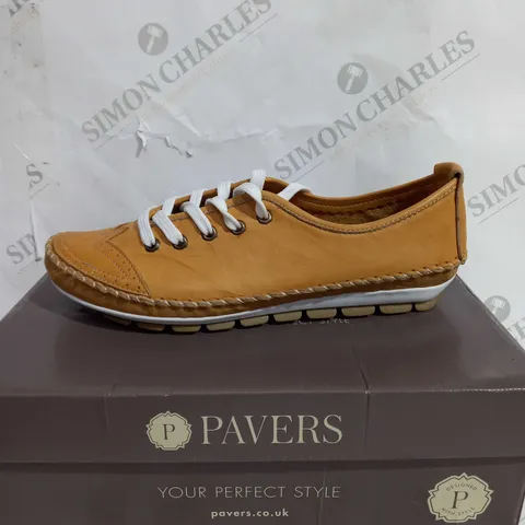 BOXED PAVERS SIMIN31003 SHOES, MUSTARD - SIZE 7