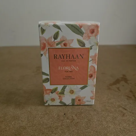 BOXED AND SEALED RAYHAAN EAU DE PARFUM FLORIANA FOR HER 100ML