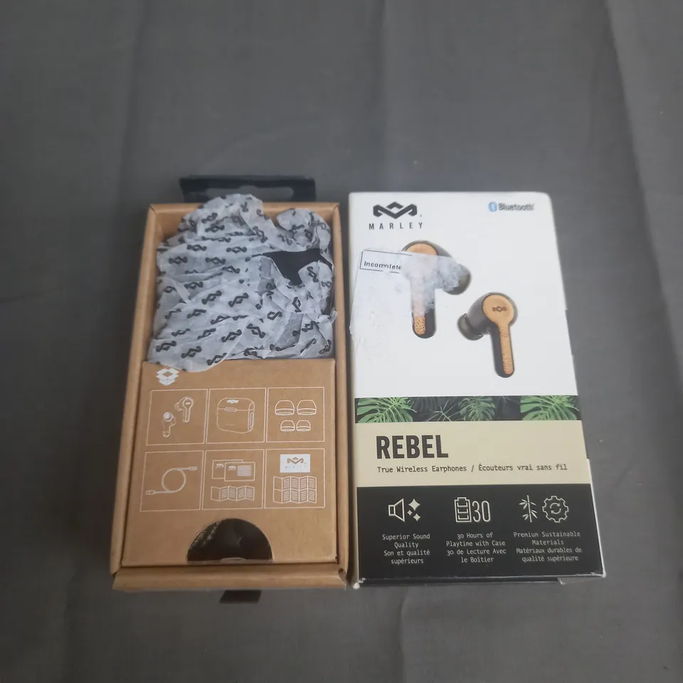 BOXED MARLEY REBEL TRUE WIRELESS EARPHONES 