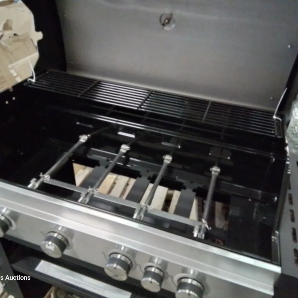 GOODHOME 4 BURNER GAS BBQ WITH SIDE BURNER