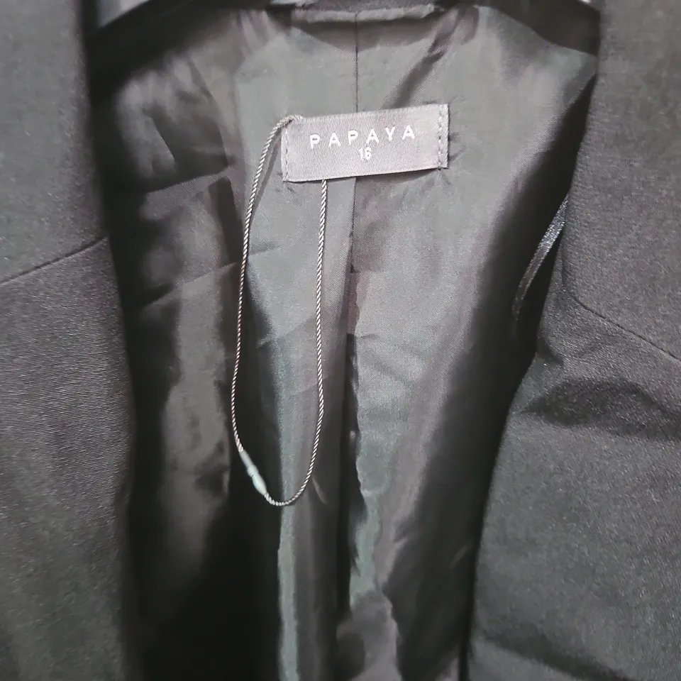 PAPAYA BLACK WOMEN'S BLAZER – UK SIZE 16
