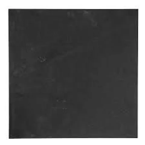 BOXED ARGON TABLEWARE SQUARE SLATE PLACEMATS - 33CM (SET OF 6) - BLACK NATURAL STONE (1 BOX)