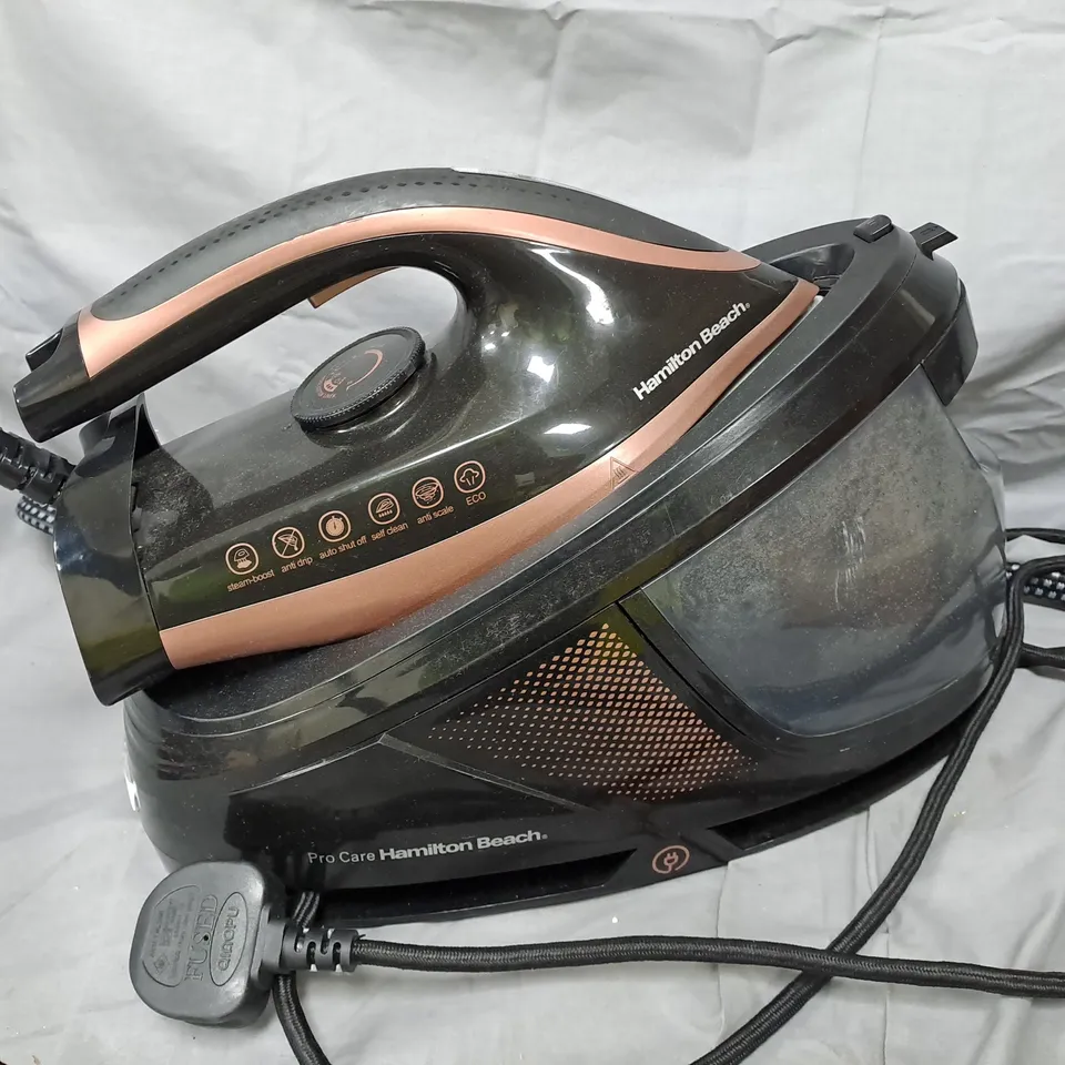 HAMILTON BEACH PRO CARE STEAM IRON WITH BUILT-IN WATER RESERVOIR