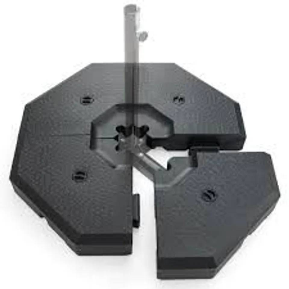 BOXED COSTWAY 4 PIECES PATIO CANTILEVER OFFSET UMBRELLA WEIGHTS BASE PLATE SET