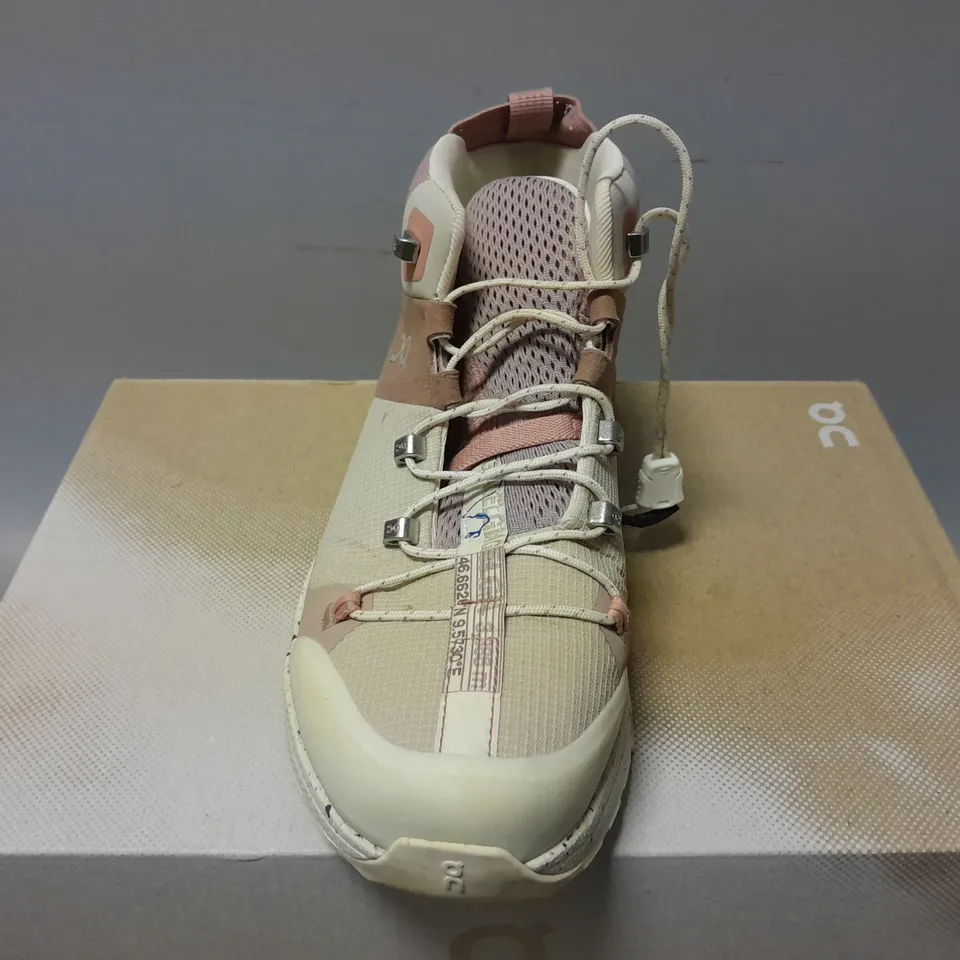 BOXED PAIR OF ON CLOUDTRAX TRAINERS IN ROSE/IVORY - UK 5.5