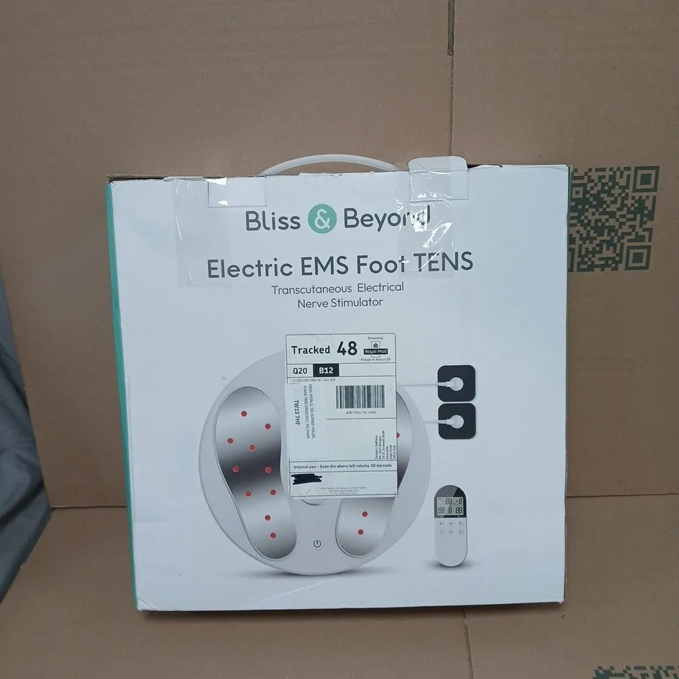 BLISS AND BEYOND ELECTRIC EMS FOOT TENS MACHINE BOXED