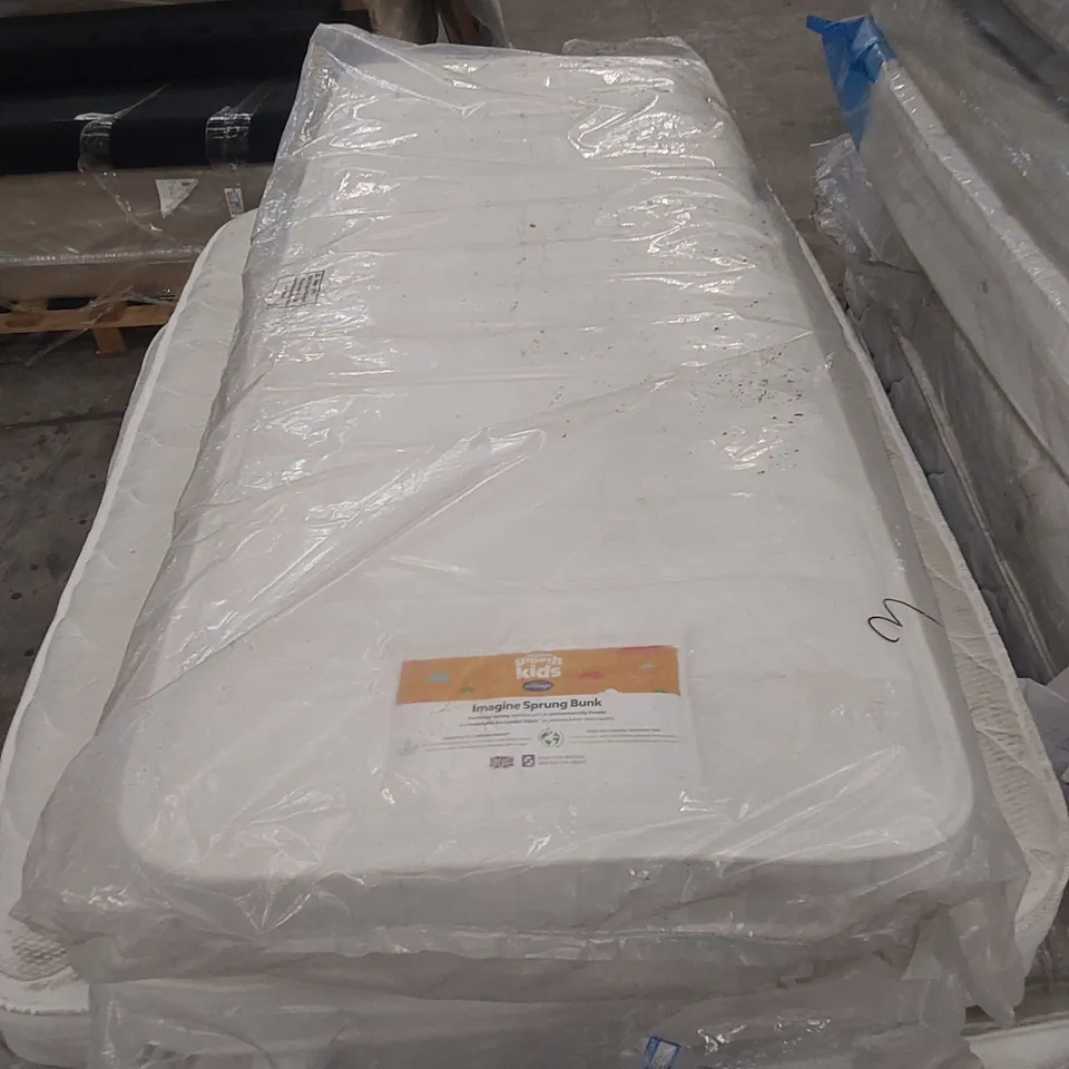 QUALITY BAGGED 75cm SMALL SINGLE SILENTNIGHT IMAGE SPRUNG BUNK MATTRESS