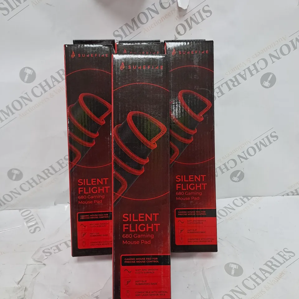 LOT OF 4 SUREFIRE SILENT FLIGHT 680 GAMING MOUSE PAD