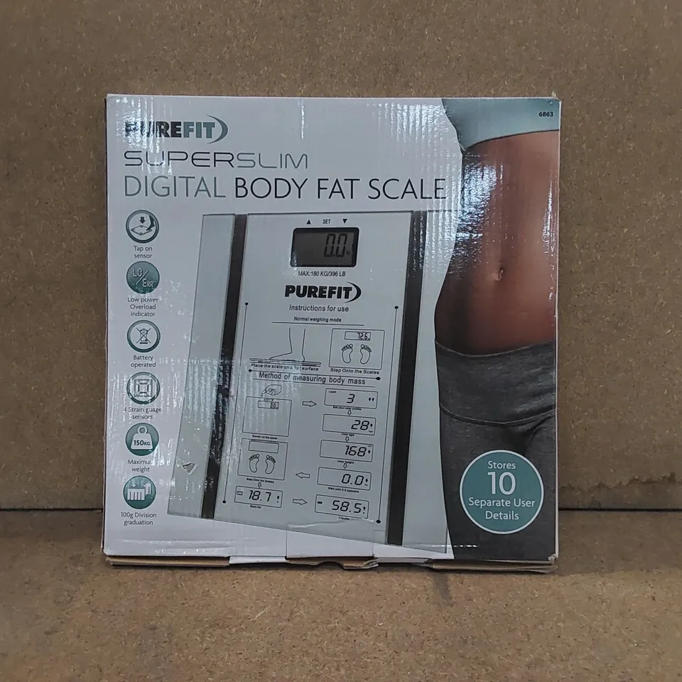 BOXED PUREFIT SUPERSLIM DIGITAL BODY FAT SCALE