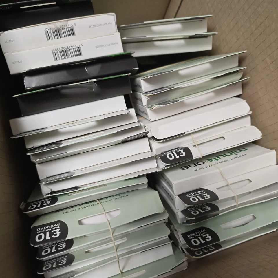 BOX OF APPROXIMATELY 17 MINUTE ONE IPHONE 16 PLUS 