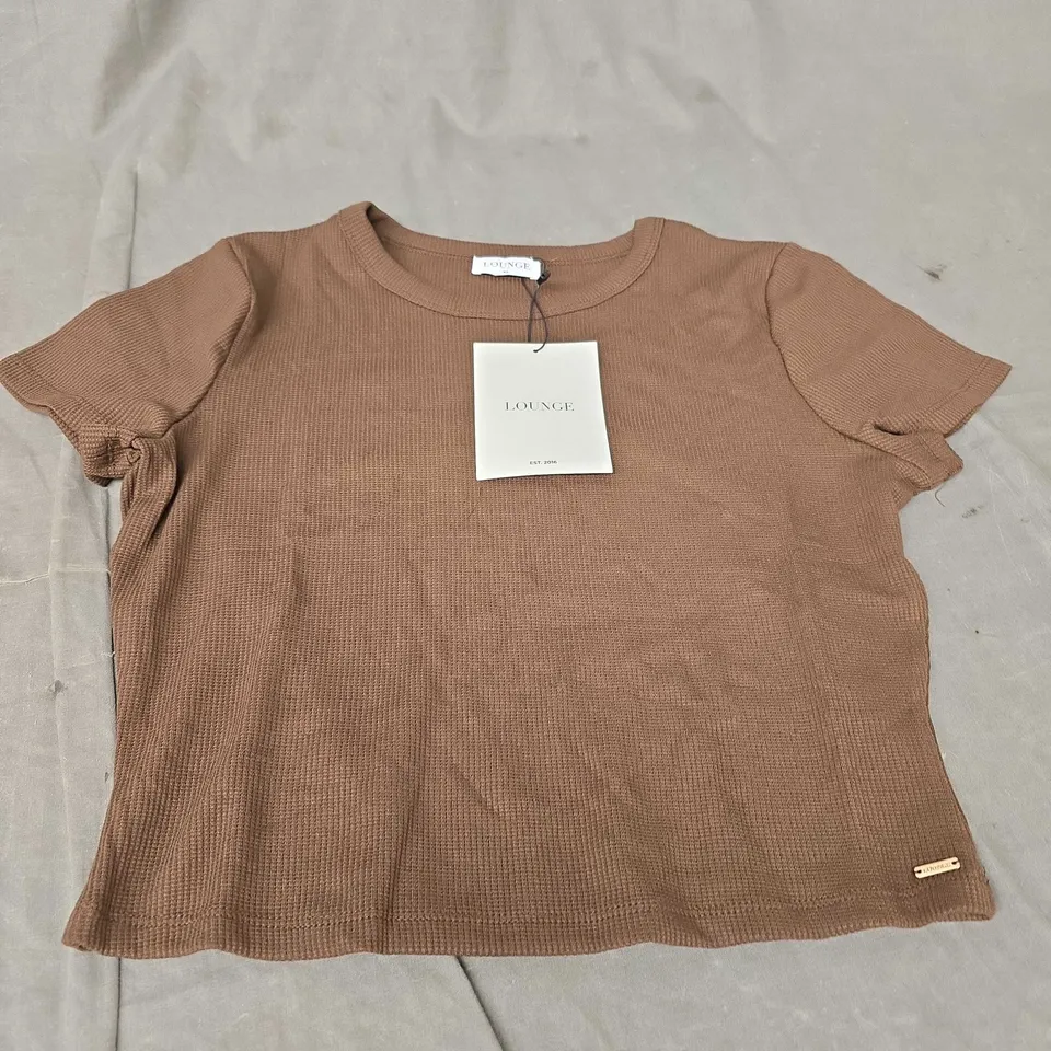 LOUNGE WAFFLE BABY TEE SIZE XL
