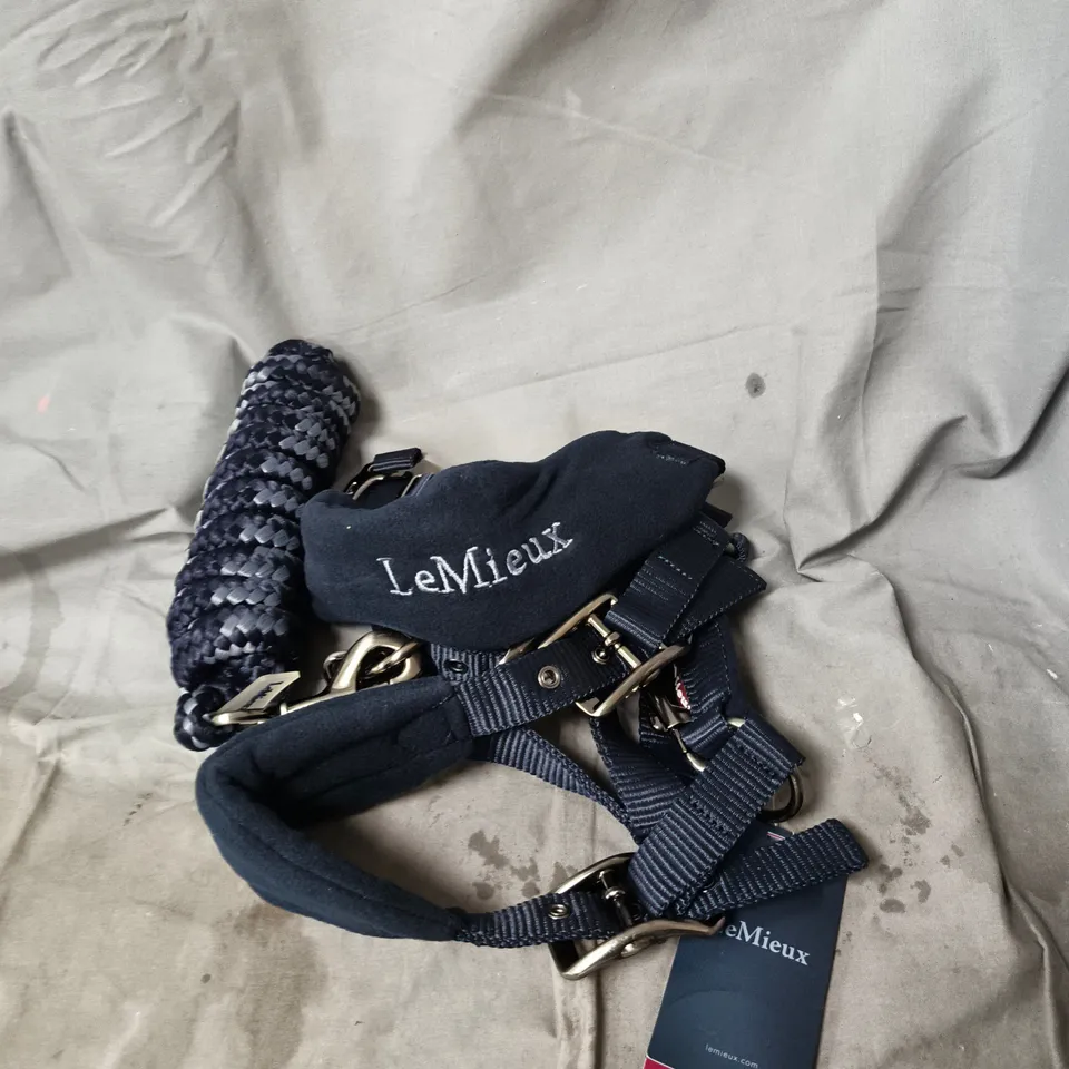LEMIEUX BIJOUX VOGUE HEADCOLLAR AND LEADROPE NAVY COB