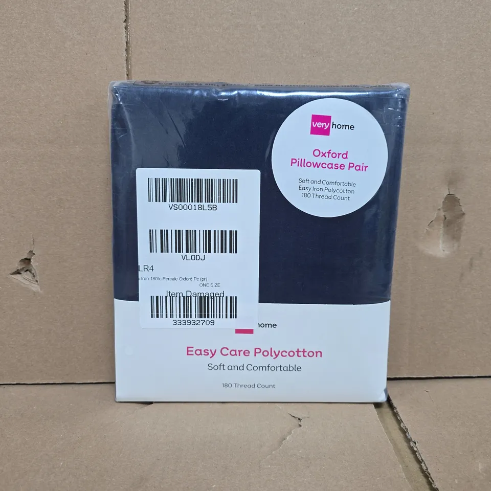 EASY CARE POLYCOTTON PILLOWCASE PAIR IN NAVY