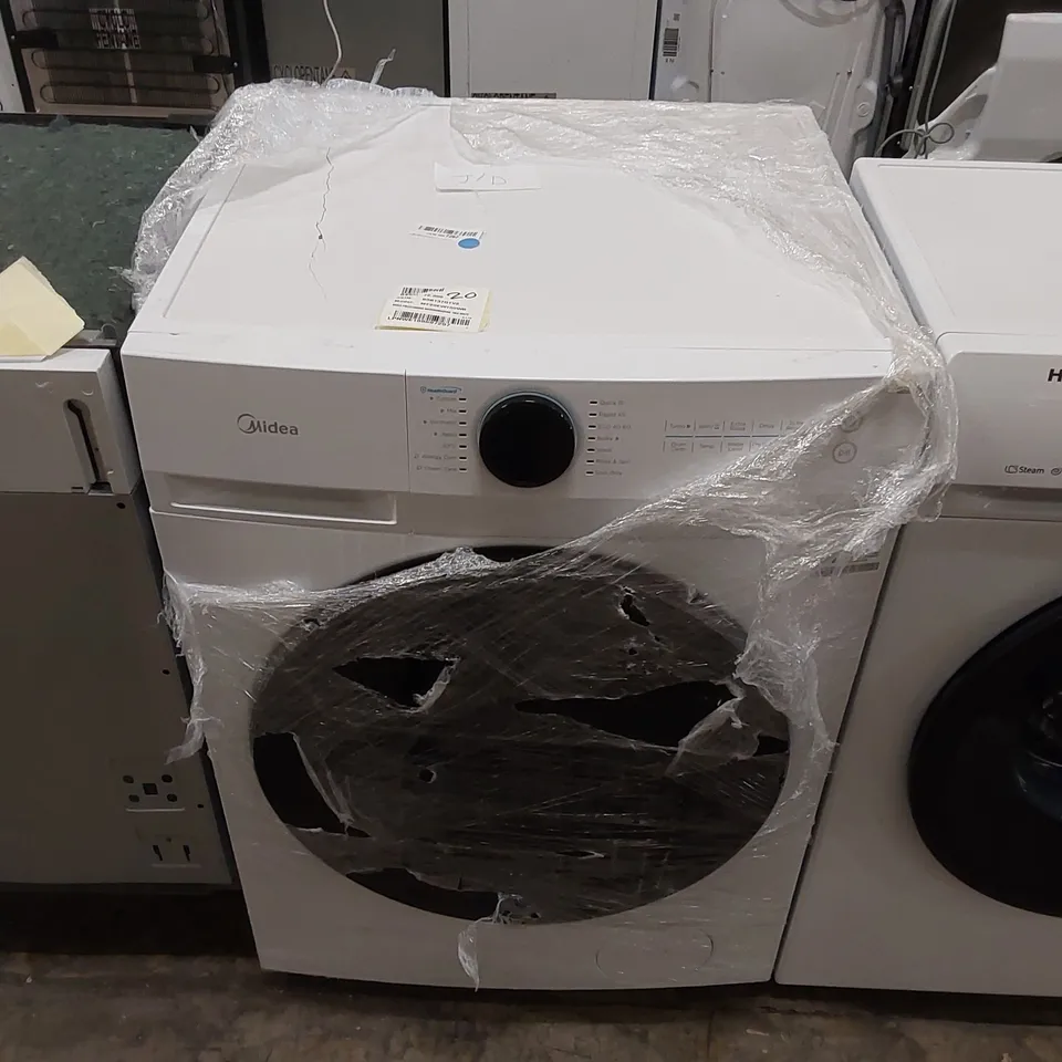 MIDEA FREESTANDING 10KG WASHING MACHINE IN WHITE, MODEL: MF20EW100WB