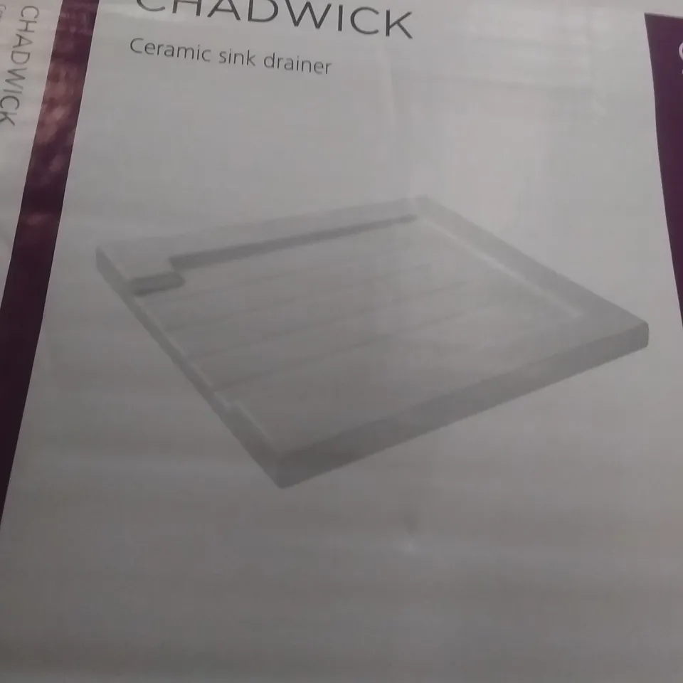 BOXED COOKE & LEWIS CHADWICK CERAMIC SINK DRAINER 54×46.5CM