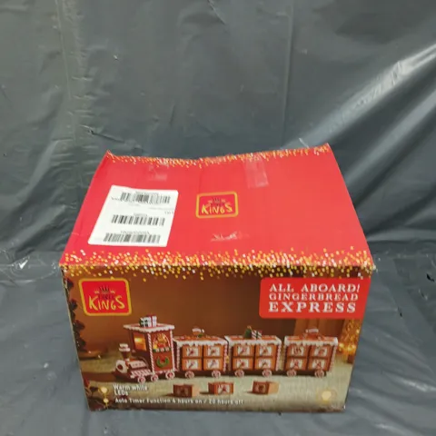 THREE KINGS GINGERBREAD TRAIN LIGHT UP ADVENT CALENDAR