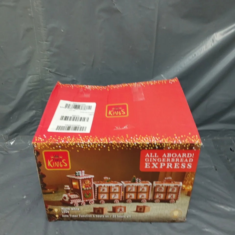 THREE KINGS GINGERBREAD TRAIN LIGHT UP ADVENT CALENDAR RRP £29.99