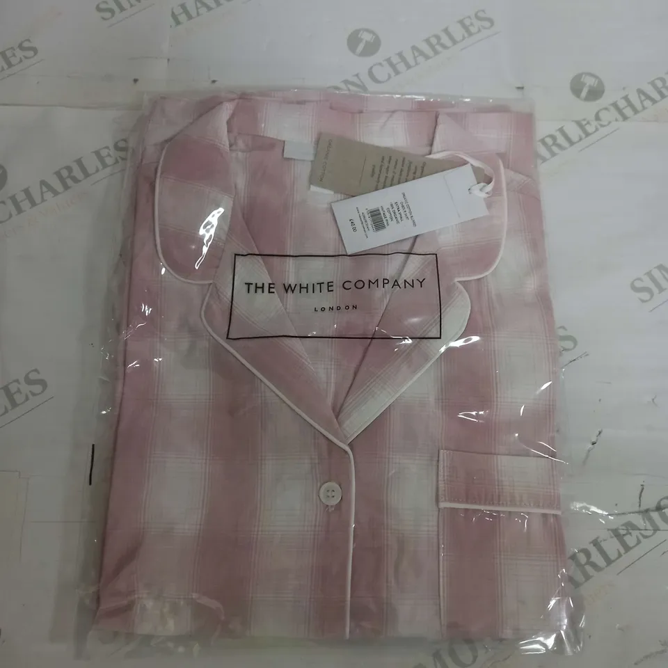 SEALED THE WHITE COMPANY BLURRED CHECK PJ SHIRT - XS